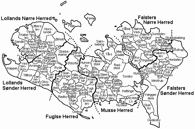 Danish Family Search Map of Area